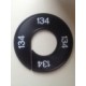 Maatring 9 cm zw/wit 134 